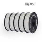 GEEETECH 5Rolls 3D TPU Flexible Filament TPU material 1.75mm Plastic Vacuum Packaging, Non-Toxic High Quality Safe,fast ship