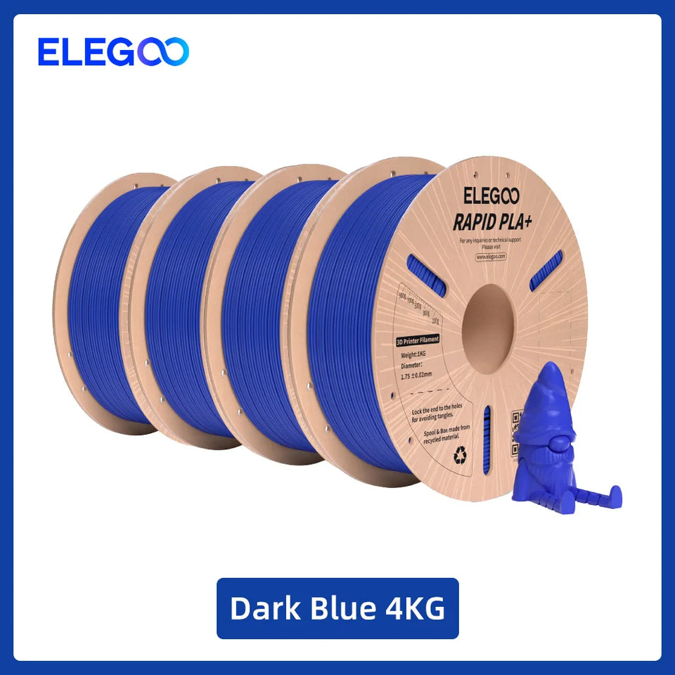 ELEGOO RAPID PLA+ Filament 1.75mm, 3D Printer Filament, Support 30-600mm/s Printing Speed, Compatible with Most FDM 3D Printers