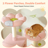 Multi-Level Cat Tree Tower with Scratching Posts&Board, Hammock, Cat Condo, Spacious Top Perch,Dangling Balls for Indoor Cats