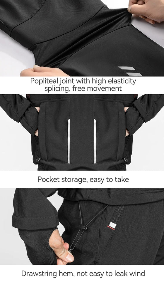 ROCKBROS Winter Bicycle Jackets Keep Warmer Windproof Thermal Fleece Bike Jersey Coat Sports MTB Road Riding Cycling Jacket Tops