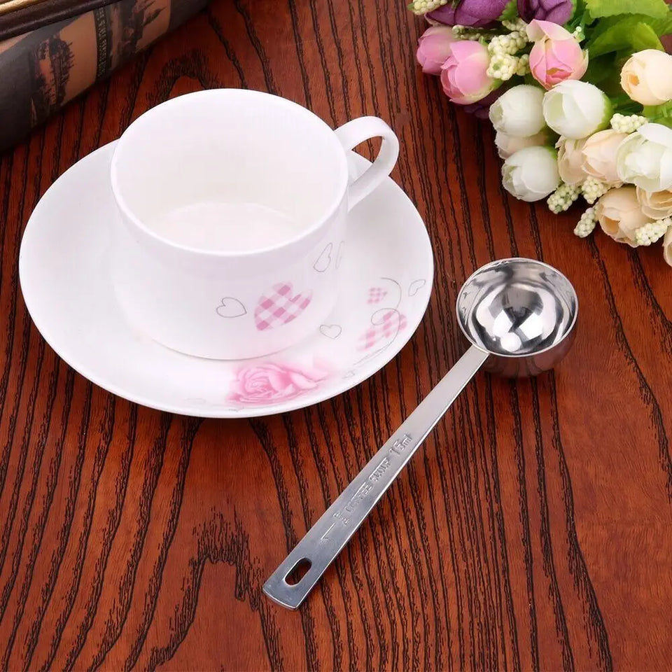 High-quality Stainless Steel Measuring Spoon Blending Thicken Coffee Scoop 5/10/15/20/30ML Powder Spoon Coffee