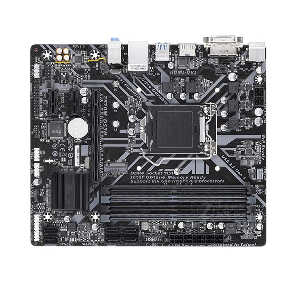 For Z370M DS3H Motherboard 64GB LGA 1151 DDR4 Micro ATX Mainboard 100% Tested Fully Work
