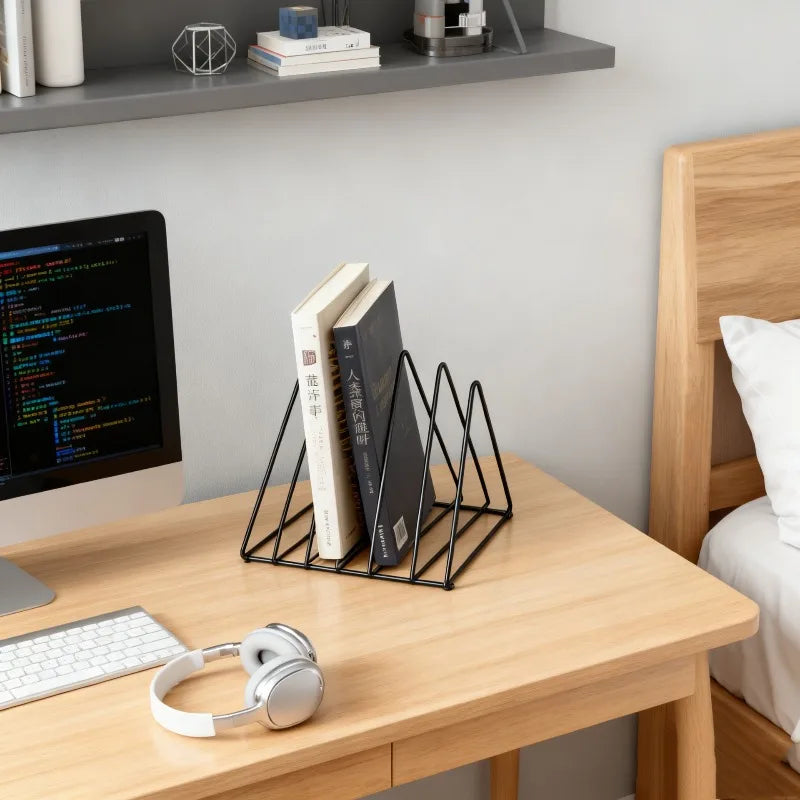 Desktop Bookshelf Wrought Iron Shelf Metal Table Simple Storage Shelf