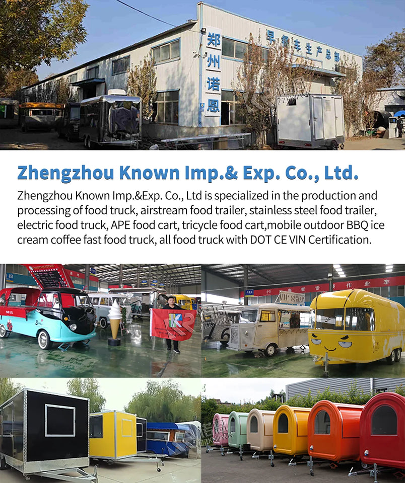 Outdoor Food Cart Street Lunch Kiosk Coffee Carts Mobile Food Trailer Food Truck Manufacturing for Outdoor Use