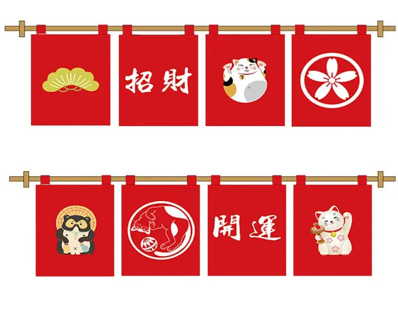 Japanese Doorway Curtain Izakaya Restaurant Kitchen Decoration Small Curtain Japanese Restaurant Sushi Shop Decor