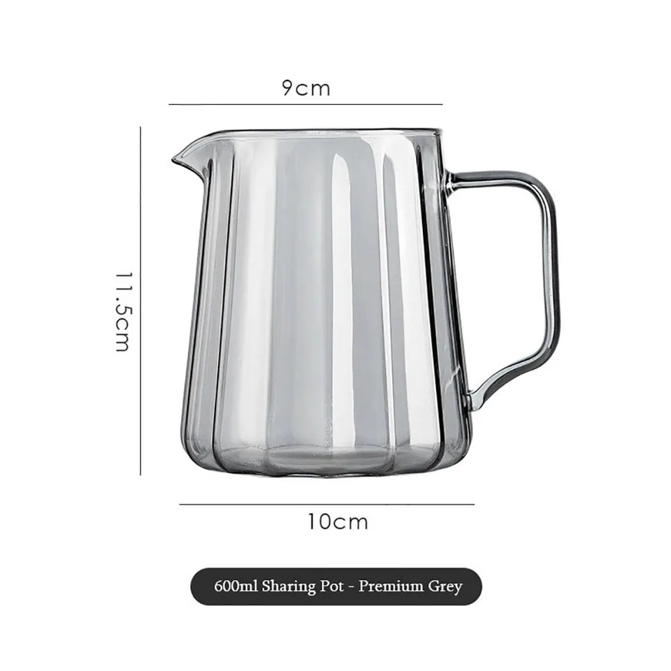 Household Coffee Maker Advanced Grey Glass Hand-brewed Coffee Drip Filter Cup Wood Pallet Sharing Pot Coffeeware Accessories