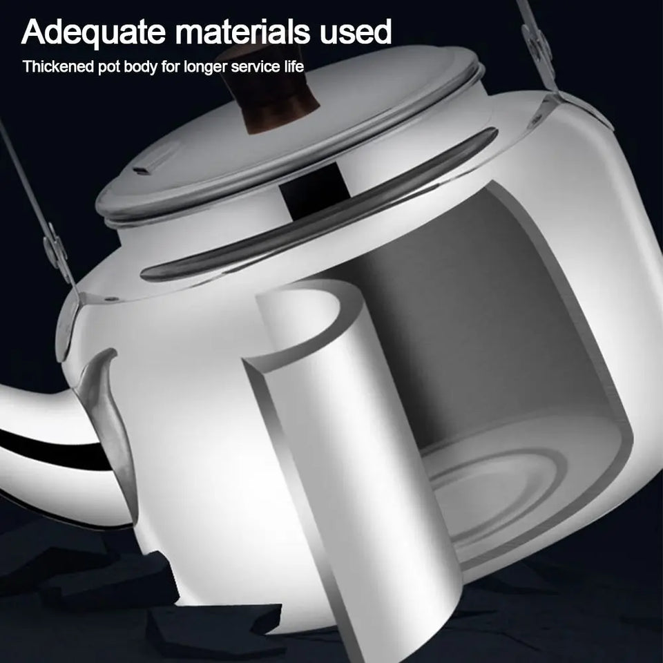 New 1L/1.5L/2L Tea Pot Large Capacity Fast Heating Teapot Stainless Steel Coffee Pot Home Camping