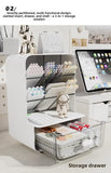 Angle Insertion Desk Pen Holder, Desktop Storage Box for Office Supplies & Cosmetics, Multifunctional Organizer Rack