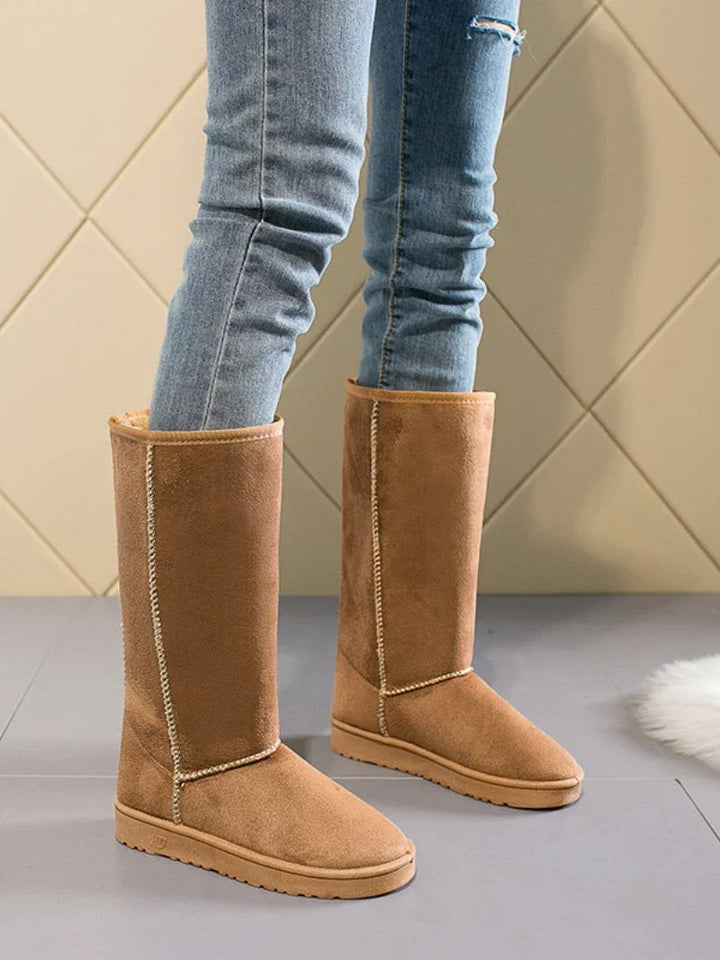 Comemore Women Tall Winter Padding Black Boots Fashion Snow Boots Women's High Boot Size 41 Hot Warm Shoes Botas Mujer