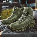 2024 New Winter Work boots Men's Desert Tactical Boots Outdoor Hiking Shoes Men's Leather Desert Combat Ankle Boots Plus Size