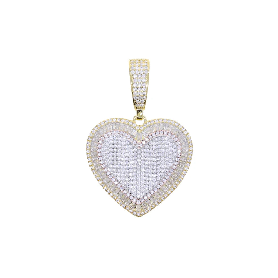 2026 New Arrivals Shiny Heart Shaped Pendant Necklace Micro Pave Bling Cubic Zirconia For Women Fashion Valentine's Day Gift