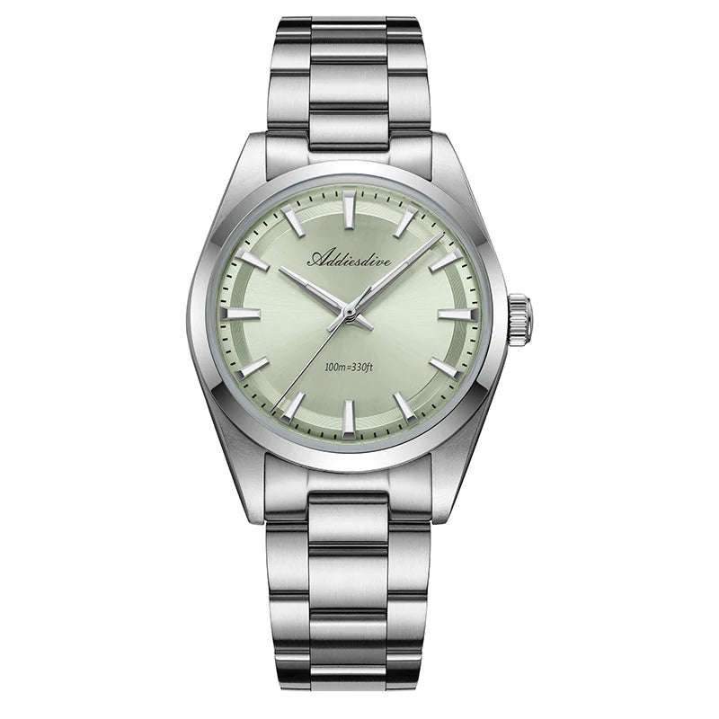 ADDIESDIVE AD2066 Men's Luxury Watch 10Bar Waterproof BGW9 Super Luminous 316L Stainless Steel reloj hombre VH31 Quartz Watches
