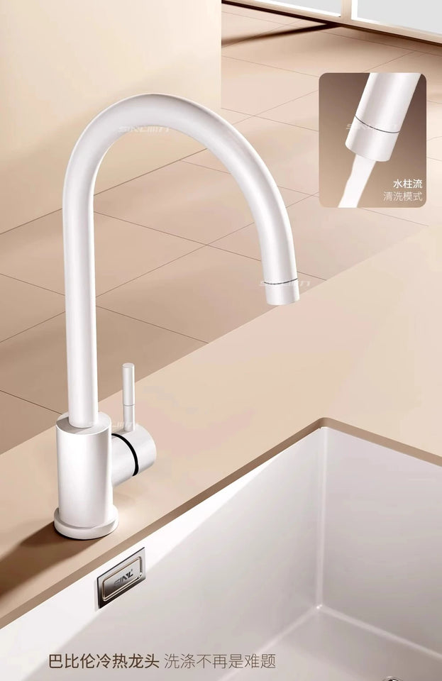 White Kitchen Sink, Stainless Steel Vegetable Sink, Large Sink Under The Table