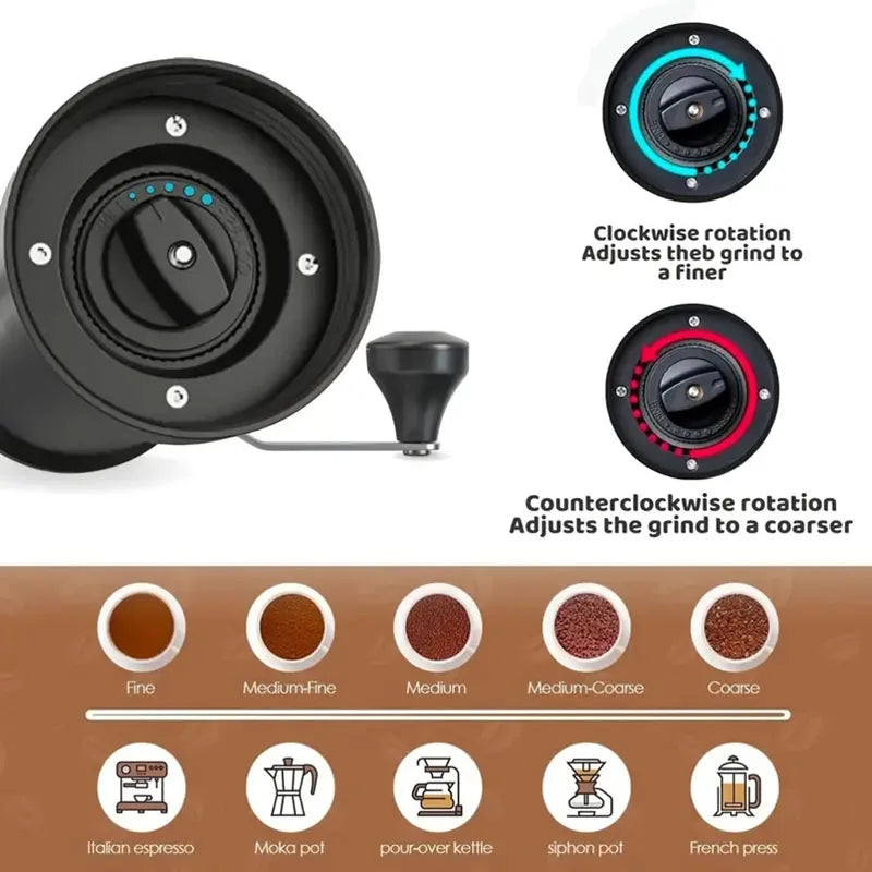Manual Coffee Grinder Hand-Cranked Coffee Machine Home Small Manual Grinder Hand-Cranked Bean Grinder Coffee Bean Grinder