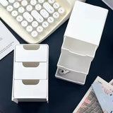 Mini Storage Box Small Drawer Storage Box Layered Grid Drawer Style Storage Box Tier Desk Organizer With Drawers