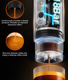 IKAPE Portable Coffee Machine Fit Capsules Ground Coffee Handheld Coffee Maker Manually For Camping Hiking No Heating Function