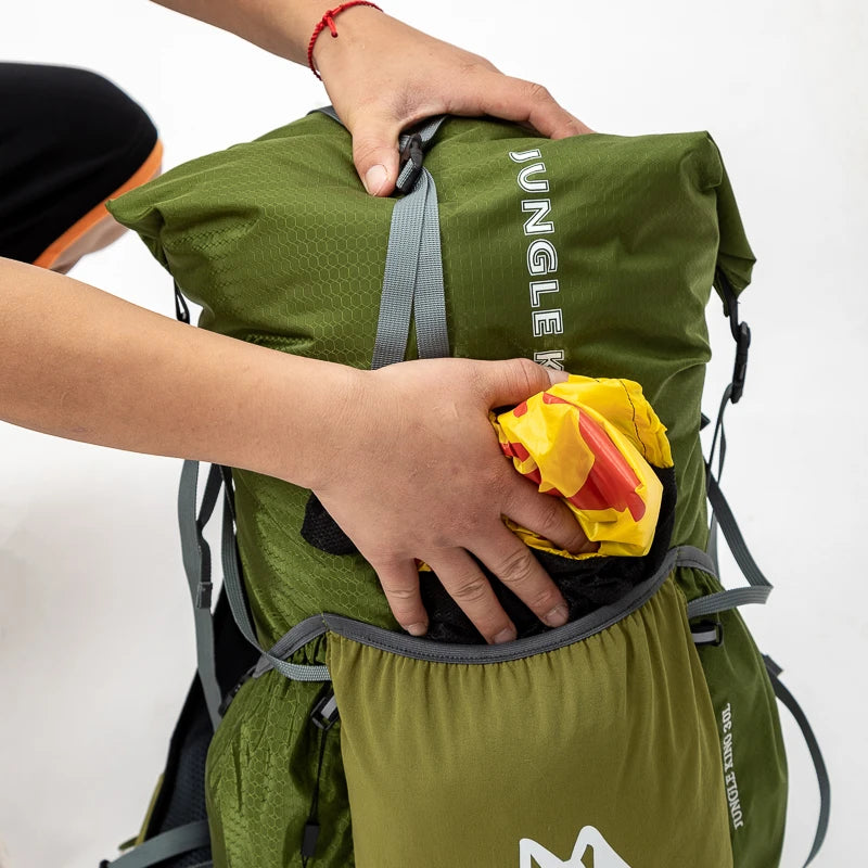 JUNGLEKING CY1050 30L Black Multipurpose Hiking Backpack Trail Running Fastpacking Pack Travel Bag For Outdoor Climbing Trekking