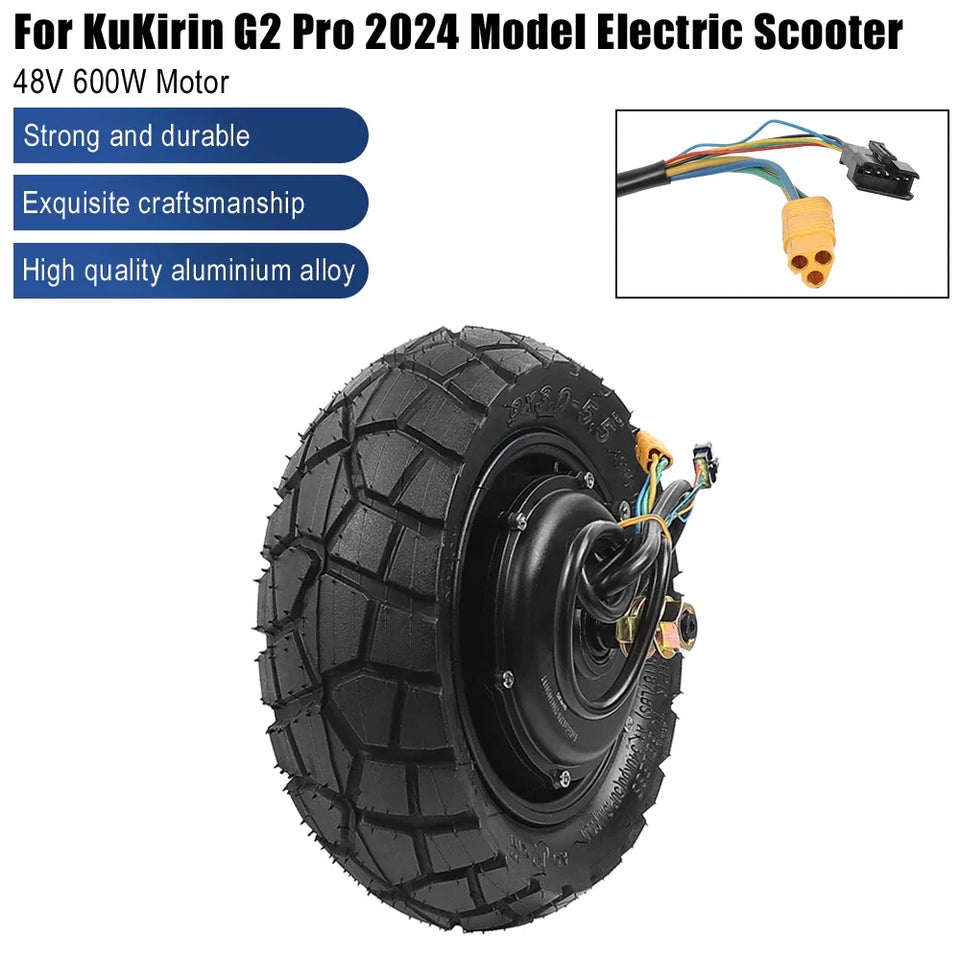 Engine Motor Assembly 48V 600W For Kugoo Kirin Kukirin G2 Pro 2024 Electric Scooter Rear Motor With Aoxin 9×3.0-5.5 Vacuum Tire