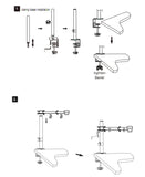 800mm DL-T902-180 Desktop Stand Full Motion 360 Degree steel Monitor Holder 10"-27" clamp base Monitor Mount Arm Load 11kg