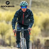 ROCKBROS Winter Bicycle Jackets Keep Warmer Windproof Thermal Fleece Bike Jersey Coat Sports MTB Road Riding Cycling Jacket Tops