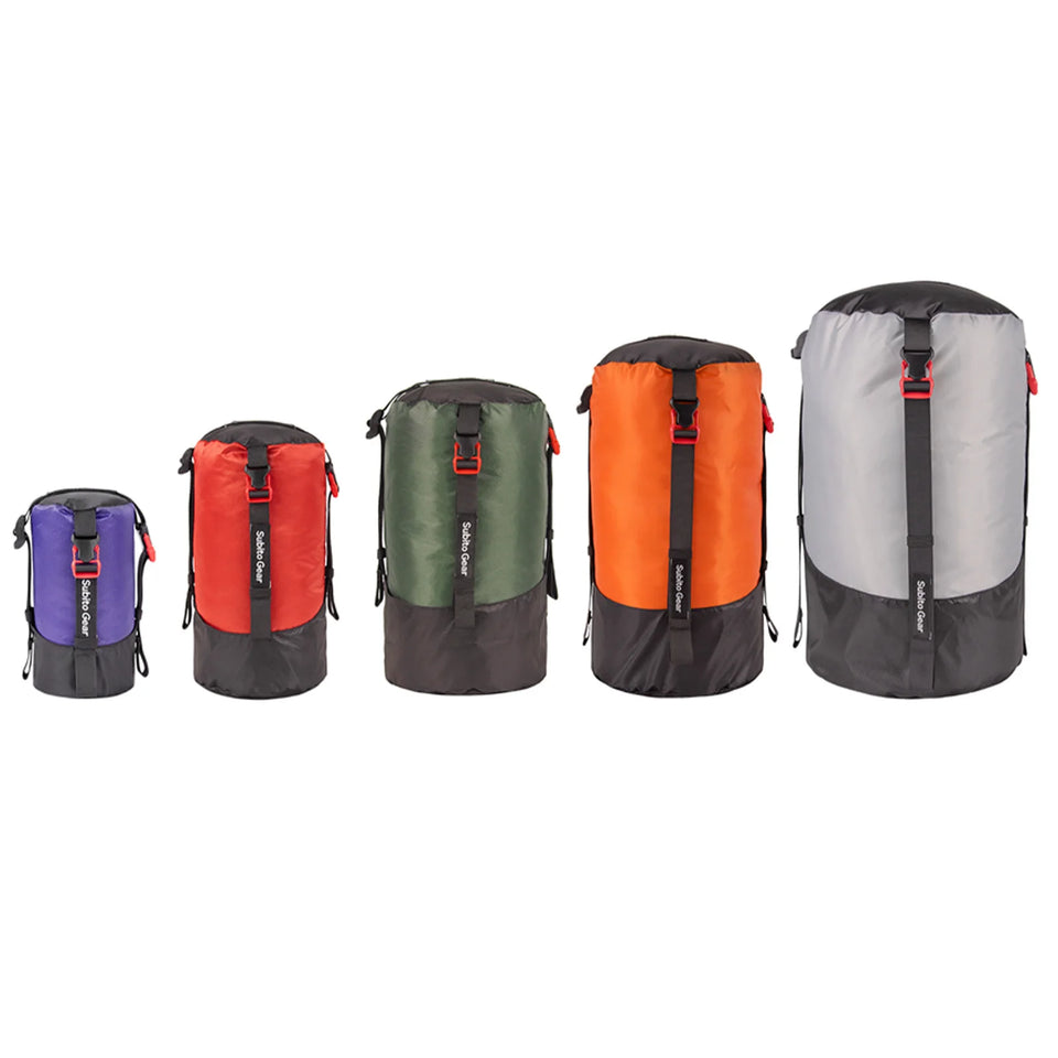 Lightweight Compression Stuff Sack 1-2L Waterproof Polyester Compression Bag Storage Bag for Camping Hiking Backpacking