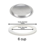 1/2/3/6/9/12cup Filter Moka Pot Espresso Tamper Filter Pressed Powder Reducing Filter For Mocha Pot Coffee Pot Kitchen Accessory