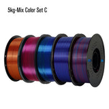 KINGROON Silk Dual-color PLA Filament 3D Printer 1.75mm 11/22 lbs Silk PLA Filament Plastic Materials 3D Printing Special Color