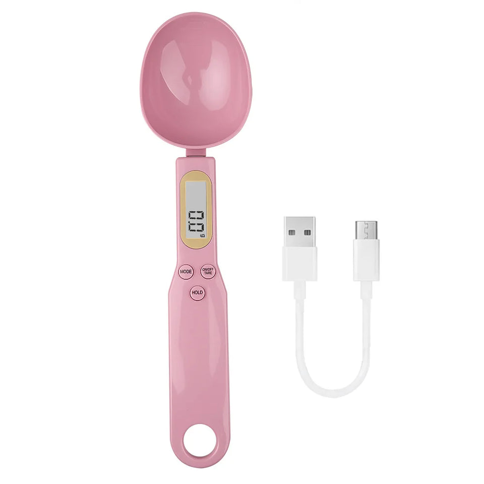 USB Recharge Kitchen Scale 500g/0.1g LCD Digital Measuring Food Flour Spoon Scale Mini Kitchen Tool for Milk Coffee