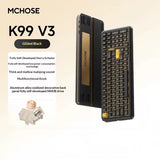 MCHOSE K99 V3 Mechanical Keyboard Tri-Mode Wireless ARGB Control Knob 10000mAh Dual 8K 0.125ms Hot-Swappable Custom Game Keyboar