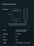 Baseus 2 In 1 Car Air Pump 8000mAh Power Bank Portable Air Compressor with LCD Digital Display Car Tire Inflator Pump