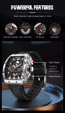 LIGE Brand Mens Watch Skeleton Skull Dial Sports Military Watches Men Fashion Luxury Waterproof Quartz Watch Chronograph Relogio