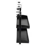 Clamp-on Desk Shelf, 2-Tier, Above or Under Table Corner Shelves Organizer, Black