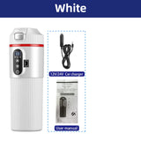 E-ACE 12/24V Car Heat Mug 500ML Car Kettle Stainless Steel Heating Travel Cup Dry burn Protection Coffee Tea Instant Noodles