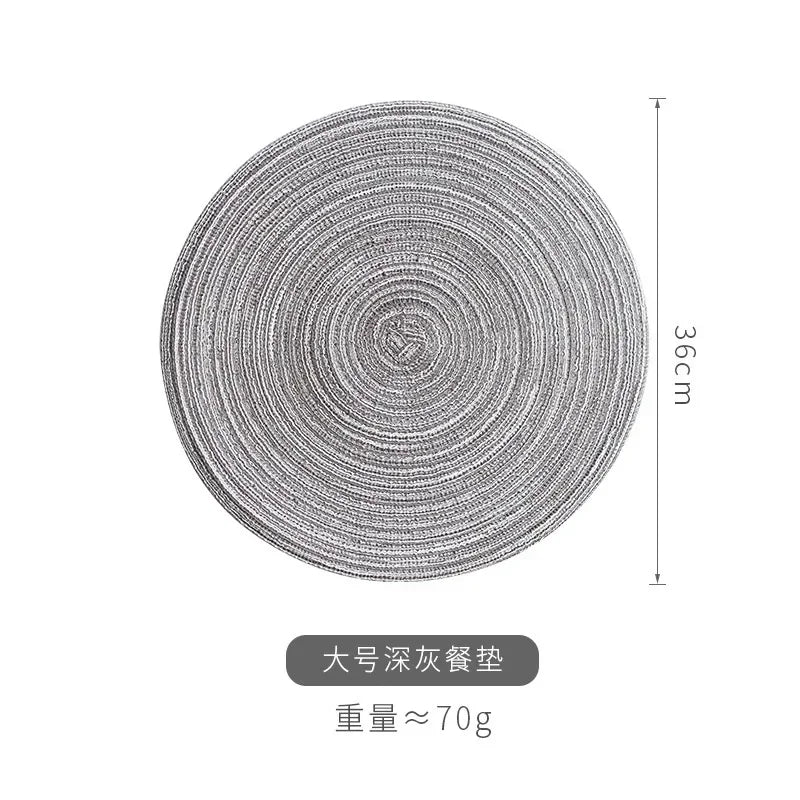 Anti Slip Heat Resistant Coasters for Coffee Tea Mug, Round Table Mat Linen Drink Coaster, Kitchen Accessories Decor Placemats