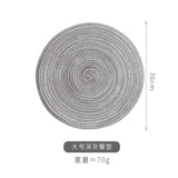 Anti Slip Heat Resistant Coasters for Coffee Tea Mug, Round Table Mat Linen Drink Coaster, Kitchen Accessories Decor Placemats