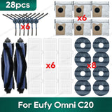 Compatible for Eufy Omni C20 Accessories Dust Bag Hepa Filter Roller Side Brush Mop Cloth Spare Parts