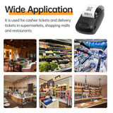 Receipt Printer Portable 58mm Mobile Thermal Printer Wireless BT Mini Bill Ticket Printing Printer with 1pcs Thermal Paper Rolls