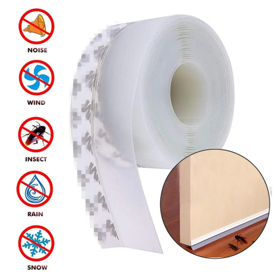 Self-adhesive Door Window Seal Rubber Warm Windproof Door Bottom Seal Strip Waterproof Insect Proof Silicone Sealing Tape