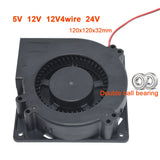 New Dual Ball Bearing 120MM Fan GDB1232 For GOSTIME 5V 12V 24V 120X120X32MM Large Air Volume Fan Barbecue Grill Turbo Blower