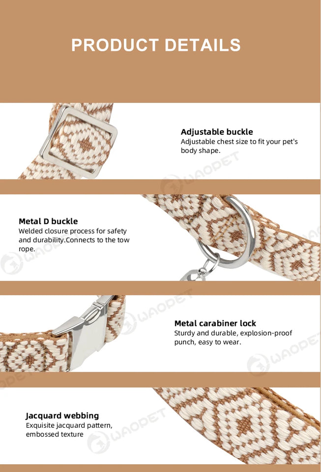 Bohemian Ethnic Style Pet Collars For Small Medium And Large Dogs Multi-colors Choose Adjustable Luxurious Trend New Arrivals