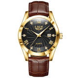 LIGE New Luxury Watch for Men Military Leather Man Wristwatch Quartz Clock Waterproof Luminous Date Week Men's Watches Reloj+box