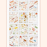 Collection of Miniature Scenes 3D Stereoscopic Hut Miniature Scene Stickers Hand Tent Landscape Stickers Children's Puzzle Toys