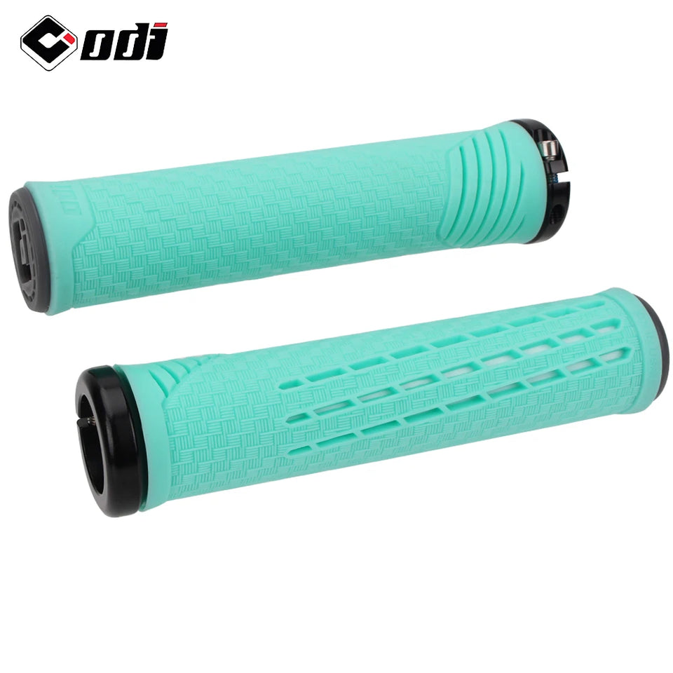 ODI CF Silicone Bicycle Grips Carbon Fiber Reinforced Handle Plugs MTB Anti-slip Lock-on Handlebar Cover Comfortable Bike Parts