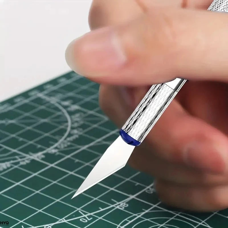 Kit de 13 herramientas de metal para tallar y cortar papel, antideslizante de precisión