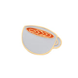 Coffee Collection Enamel Pin for Barista Vintage Rose Tea Latte Americano Brooches Coffee Machine Mini Coffee Bean Badge Jewelry