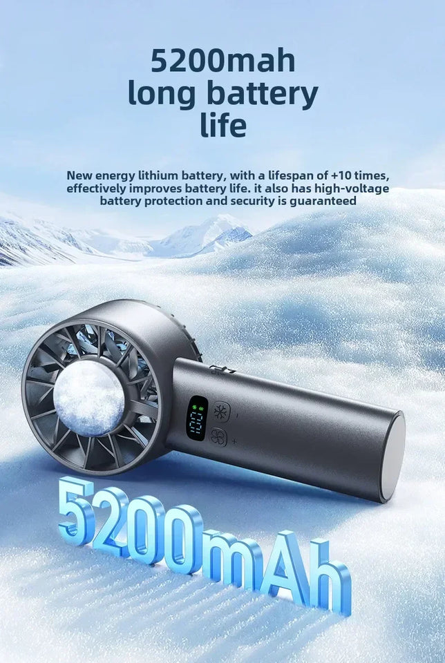 2025 New Cooling Handheld Fan with Ice Pack and Silent Operation100 Portable High-Speed Fan USB Mini Fan