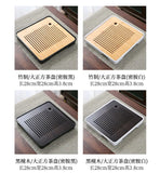 Bamboo Tea Tray Household Tea Set Accessories Small Tea Board Water Storage and Drainage Wet and Dry-use Tray Teaware Decorative