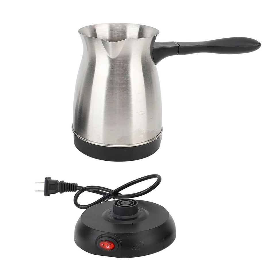 Electric Coffee Maker Electric Coffee Pot Ergonomic Handle 600ML Stainless Steel Turkish Coffee Maker Kettle for Home