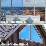 One Way Mirror Insulation Window Film PET Self-adhesive Reflective Solar Film Privacy Window Tint for Home Silver Glass Sticker