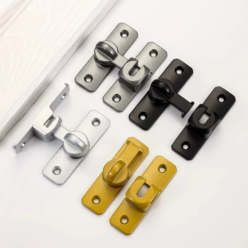 1pc Security Door Lock Handle Commercial Residential Grade Anti-Pick Lock with Adjustable 90°/180° Slide Indoor Outdoor Use